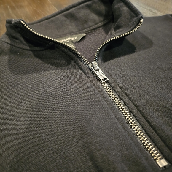 Banana Republic Black 1/4 Zip Fleece Women's XS - Picture 4 of 13